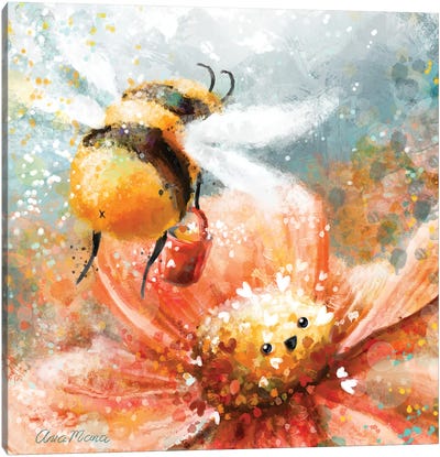 Bee Kind To Yourself Canvas Art Print - Ania Maria Draws
