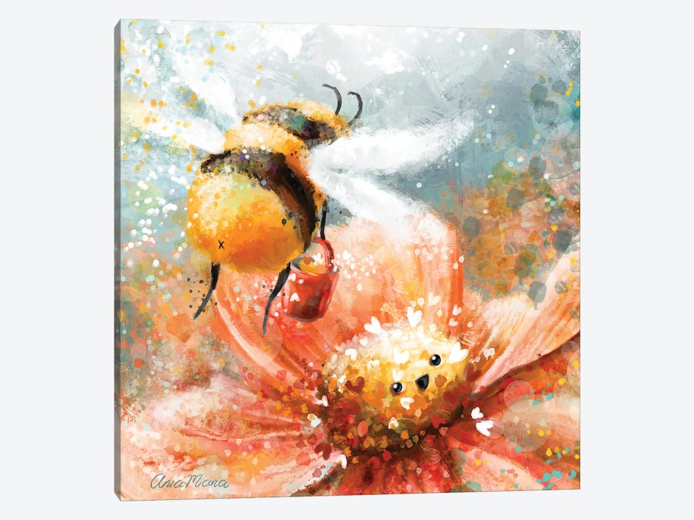 Bee Kind To Yourself by Ania Maria Draws 1-piece Canvas Artwork
