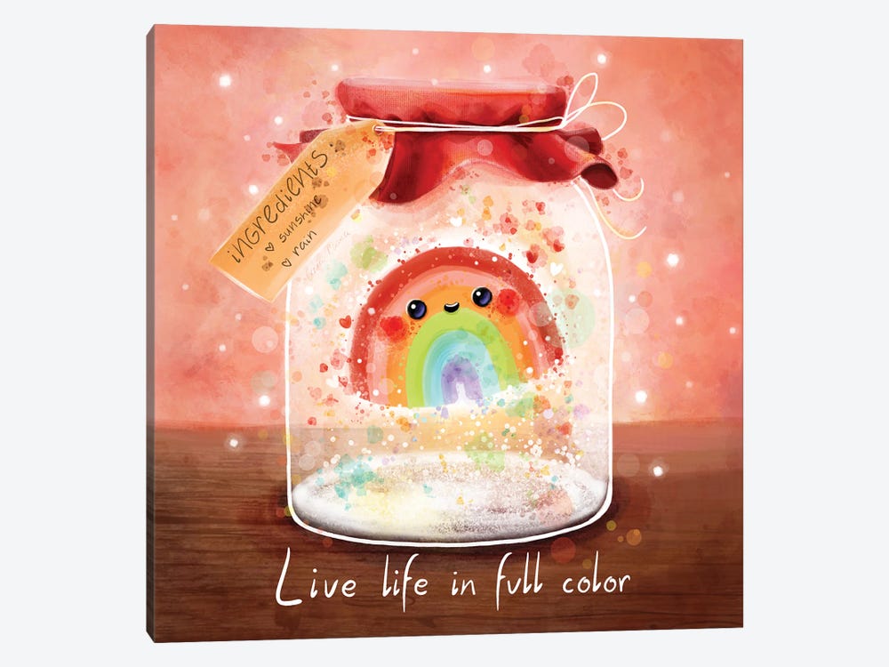Rainbow Life Recipe by Ania Maria Draws 1-piece Art Print