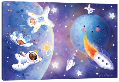 Cosmic Paradox Canvas Art Print - Ania Maria Draws