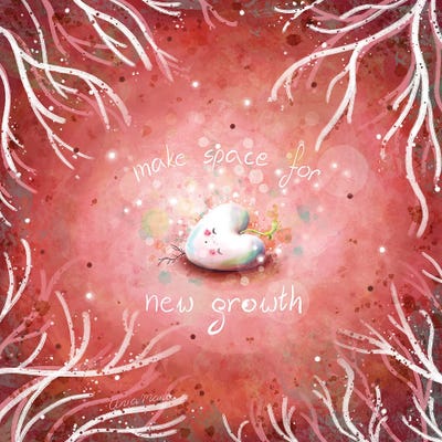 Make Space For New Growth by Ania Maria Draws canvas print