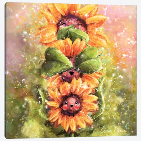 Sunflowers Wisdom Canvas Print #MDW51} by Ania Maria Draws Canvas Print