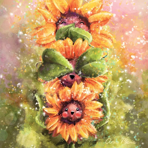 Fine Art Print: Sunflowers Wisdom by Ania Maria Draws