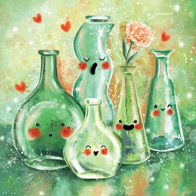 Making Funny Faces by Ania Maria Draws canvas print