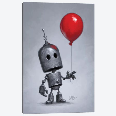 The Red Balloon Canvas Print #MDX20} by Matt Dixon Canvas Print