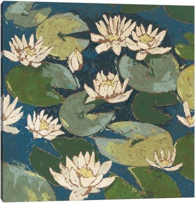 Water Flowers I Canvas Art Print - Megan Meagher