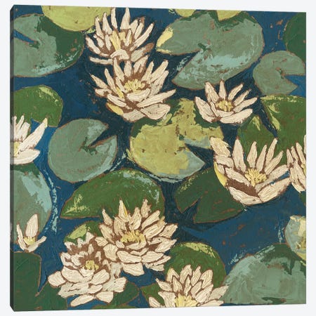 Water Flowers II Canvas Print #MEA19} by Megan Meagher Canvas Artwork