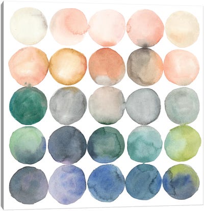 Color Relationships I Canvas Art Print - Polka Dot Patterns