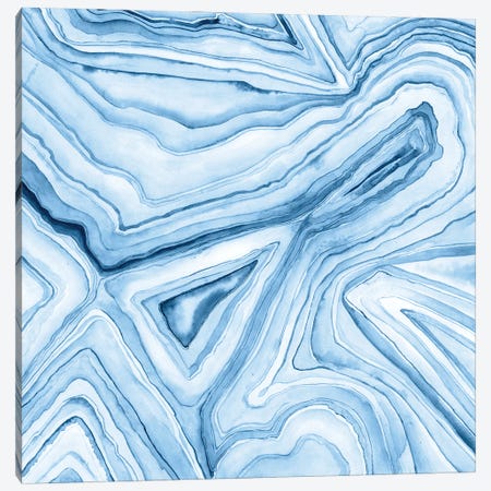 Indigo Agate Abstract I Canvas Print #MEA38} by Megan Meagher Canvas Wall Art