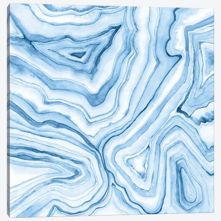 Indigo Agate Abstract II Canvas Print #MEA39} by Megan Meagher Canvas Art