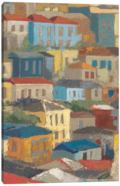 Primary Rooftops II Canvas Art Print - Megan Meagher