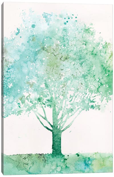 Aquamarine Tree I Canvas Art Print - Megan Meagher
