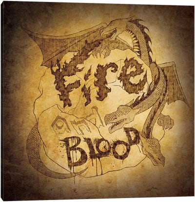 House Targaryen - Fire and Blood Canvas Art Print - Drama TV Show Art