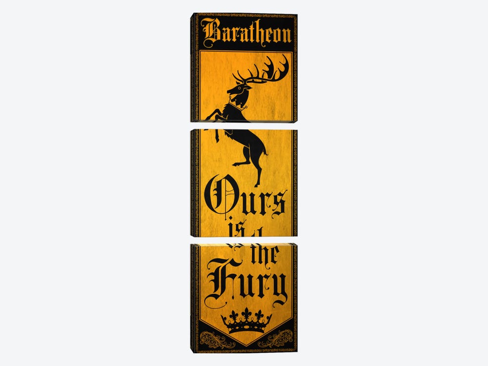 Banner of House Baratheon by 5by5collective 3-piece Canvas Art Print