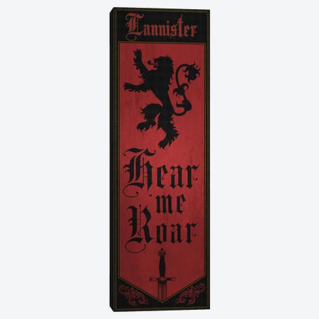 Banner of House Lannister Canvas Print #MEB2} by 5by5collective Canvas Art Print