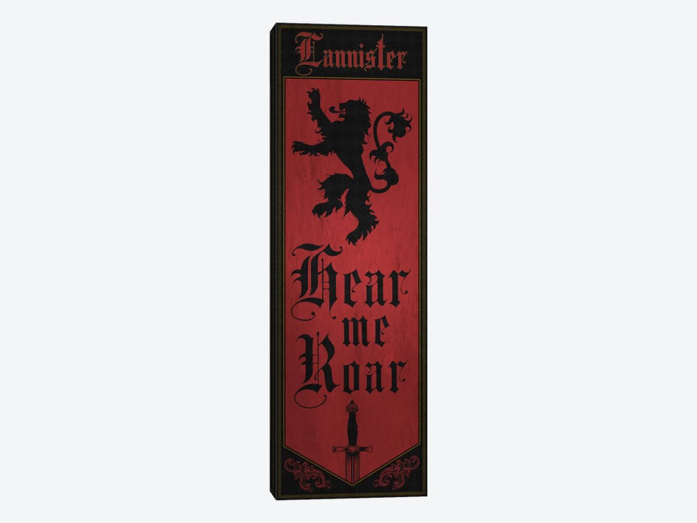 Banner of House Lannister by 5by5collective 1-piece Canvas Wall Art