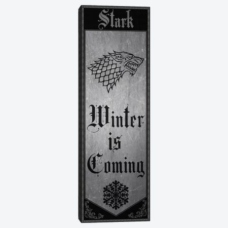 Banner of House Stark Canvas Print #MEB3} by 5by5collective Canvas Art Print