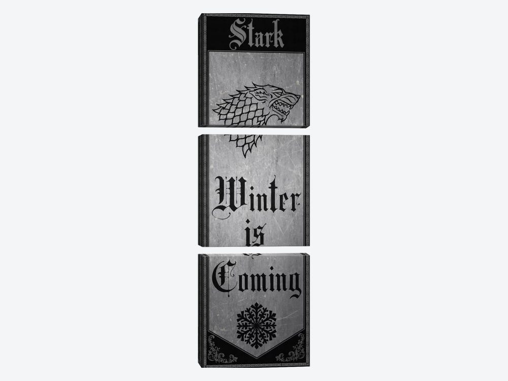 Banner of House Stark by 5by5collective 3-piece Art Print