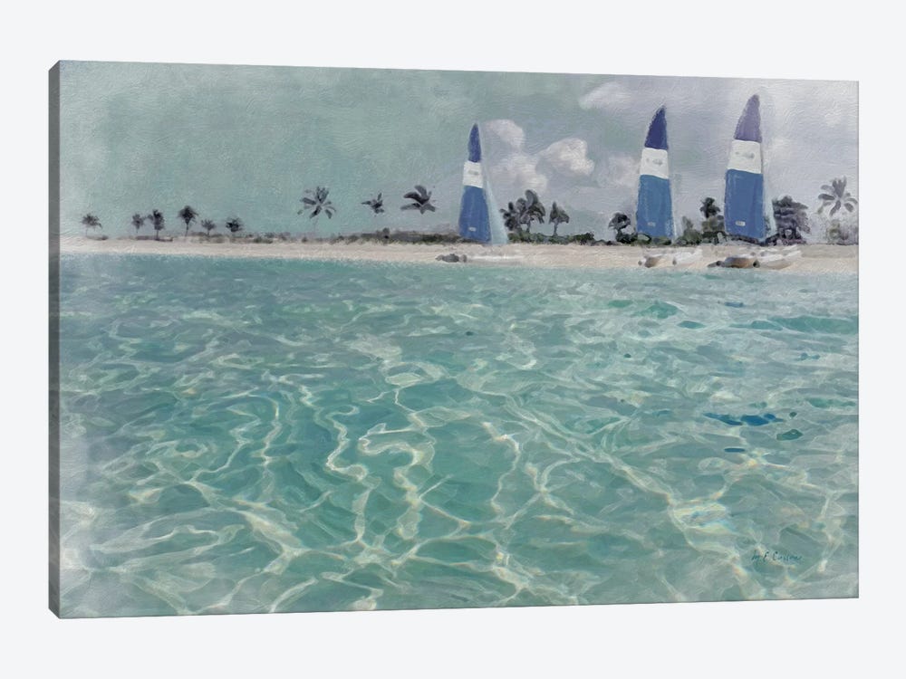 Beach Scene II by Marie Elaine Cusson 1-piece Canvas Wall Art