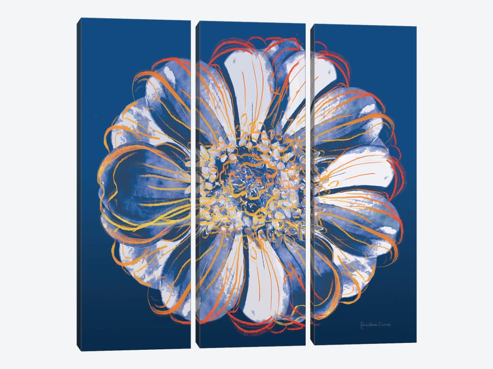 Flower Pop Pastel I by Marie Elaine Cusson 3-piece Canvas Print
