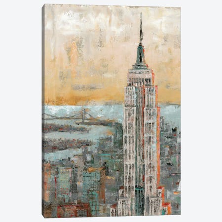 Empire State Building Abstract Canvas Print #MEC11} by Marie Elaine Cusson Canvas Artwork
