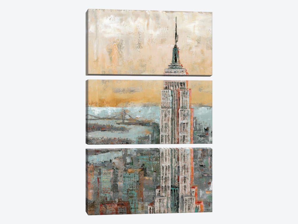 Empire State Building Abstract by Marie Elaine Cusson 3-piece Canvas Art Print