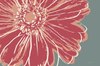 Flower Pop Sketch IV-Red by Marie-Elaine Cusson canvas print