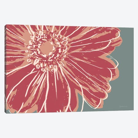 Flower Pop Sketch IV-Red Canvas Print #MEC120} by Marie Elaine Cusson Canvas Art