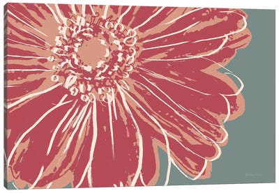 Flower Pop Sketch IV-Red Canvas Art Print - Marie-Elaine Cusson
