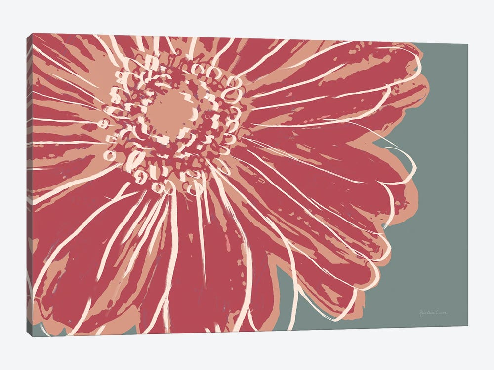 Flower Pop Sketch IV-Red by Marie Elaine Cusson 1-piece Art Print