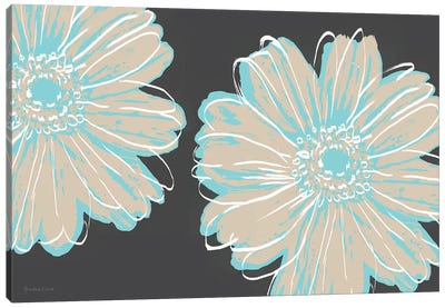 Flower Pop Sketch IX-Charcoal BG Canvas Art Print - Marie-Elaine Cusson