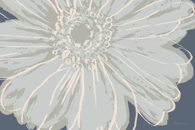 Flower Pop Sketch VIII-Blue BG by Marie-Elaine Cusson canvas print