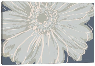Flower Pop Sketch VIII-Blue BG Canvas Art Print - Marie-Elaine Cusson