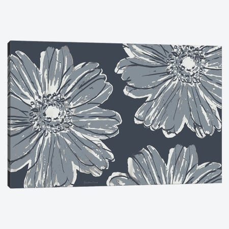 Flower Pop Sketch V-Shades of Grey Canvas Print #MEC124} by Marie Elaine Cusson Art Print