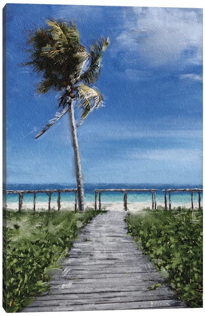 Beach Shore X Canvas Art Print - Marie-Elaine Cusson