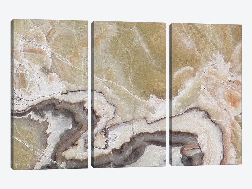 Marble Colors Brown V by Marie Elaine Cusson 3-piece Canvas Wall Art
