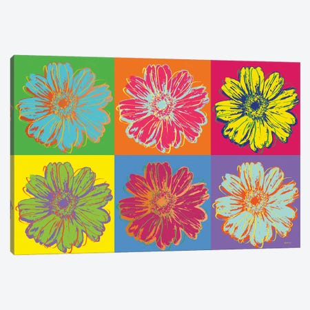 Flower Pop Art mosaic Canvas Print #MEC157} by Marie Elaine Cusson Canvas Art