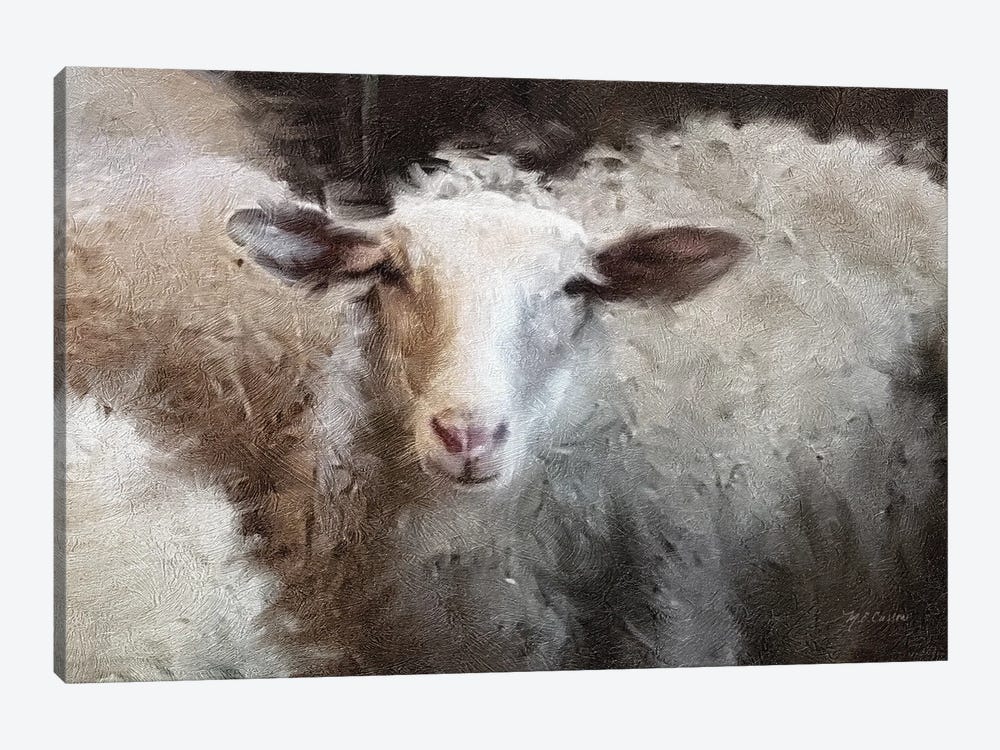 Sheep's Flock by Marie Elaine Cusson 1-piece Canvas Artwork
