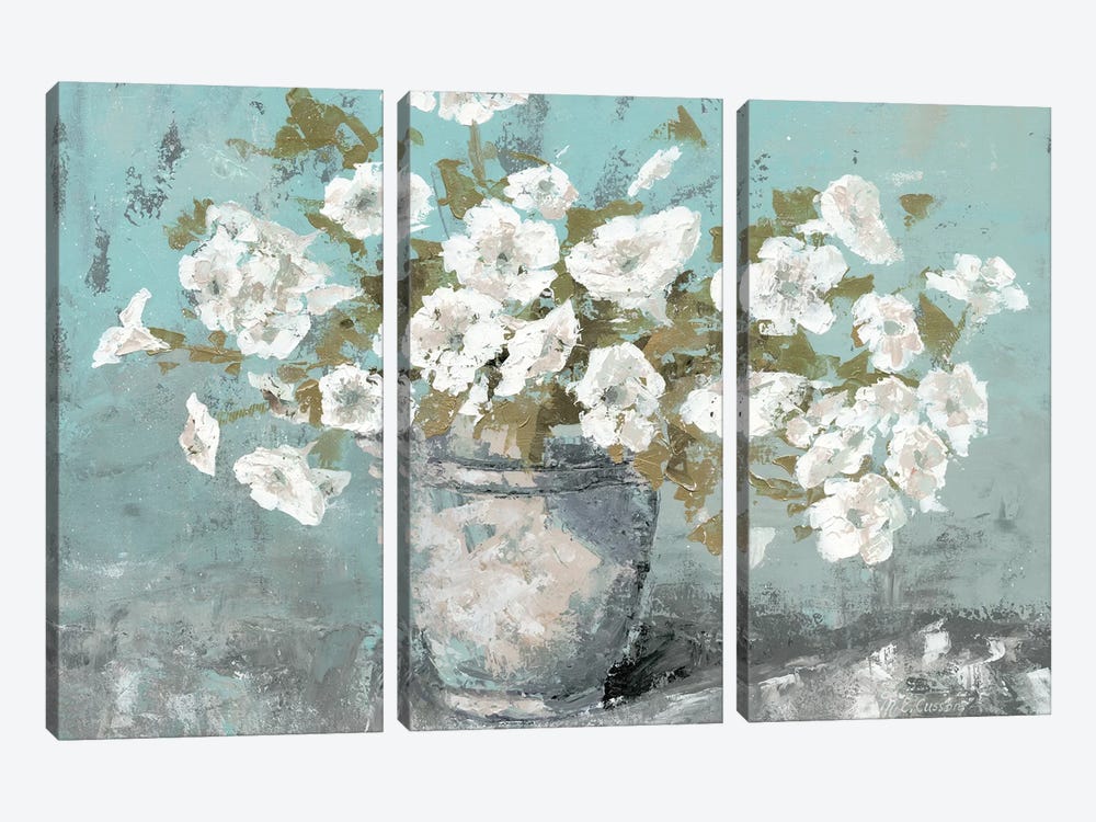 Morning Blossom Still Life by Marie Elaine Cusson 3-piece Art Print