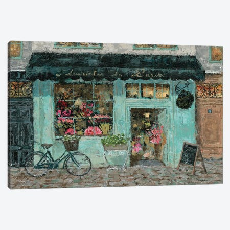 Parisian Flower Shop Canvas Print #MEC23} by Marie Elaine Cusson Canvas Art Print