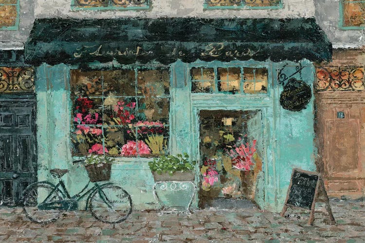 Parisian Flower Shop by Marie Elaine Cusson wall art