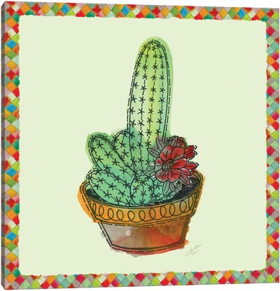 Rainbow Cactus III Canvas Art Print - Marie-Elaine Cusson