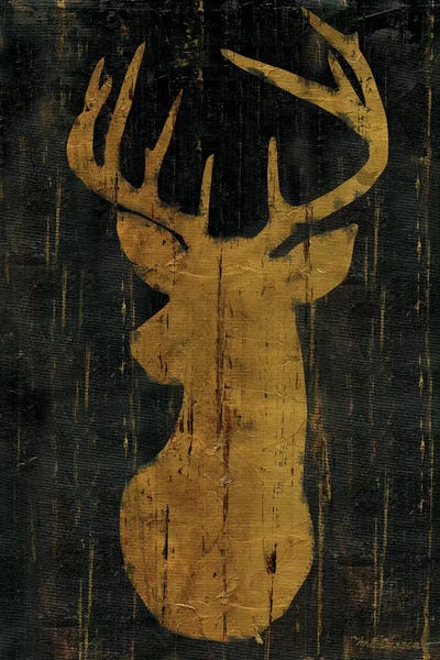 Deer: Rustic Lodge Animals Deer Head by Marie-Elaine Cusson