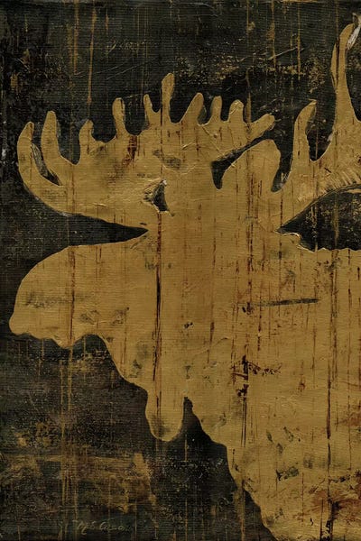 Rustic Lodge Animals Moose by Marie-Elaine Cusson canvas print