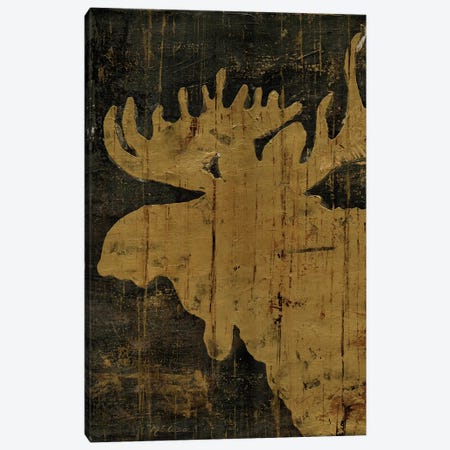 Rustic Lodge Animals Moose Canvas Print #MEC41} by Marie Elaine Cusson Canvas Print