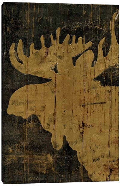 Rustic Lodge Animals Moose Canvas Art Print - Marie-Elaine Cusson