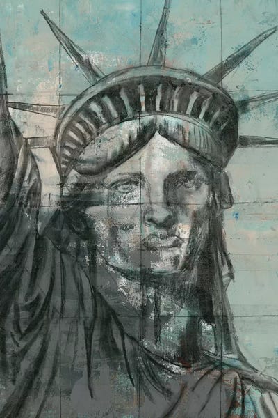 Marie-Elaine Cusson: Statue Of Liberty Charcoal by Marie-Elaine Cusson
