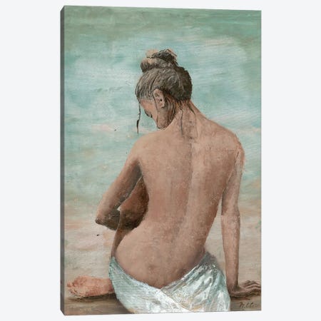 Study Of A Woman I (Head Left) Canvas Print #MEC47} by Marie Elaine Cusson Canvas Wall Art