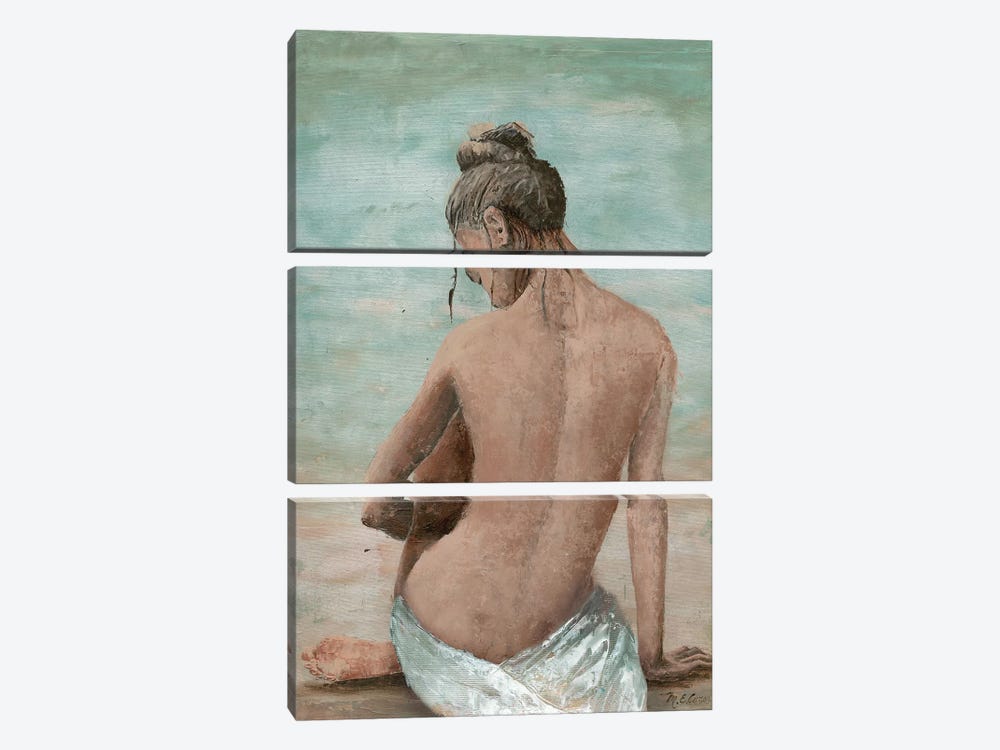 Study Of A Woman I (Head Left) by Marie Elaine Cusson 3-piece Canvas Wall Art