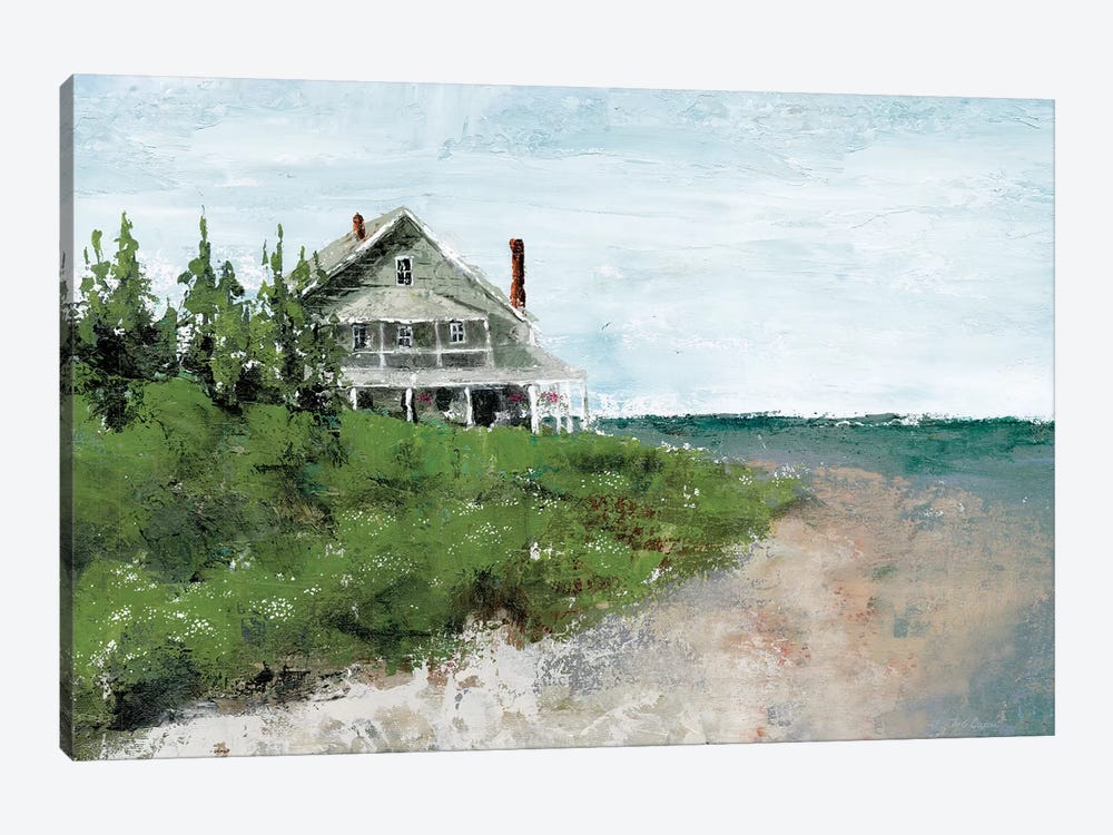 Beach Cottage Life by Marie Elaine Cusson 1-piece Canvas Art